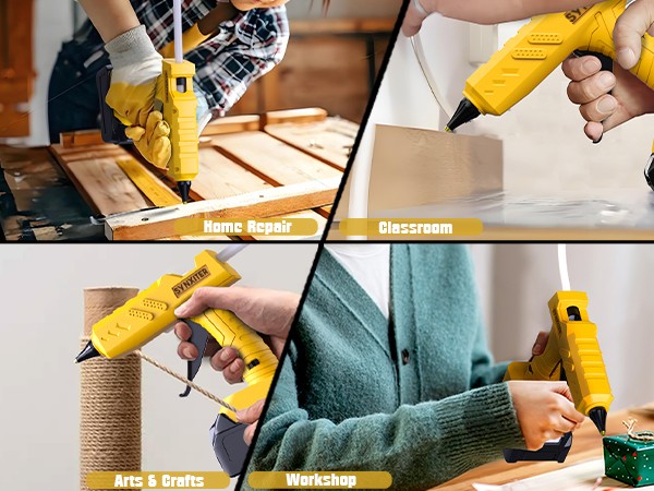 Hot Melt Glue Gun Cordless For Dewalt 20V Max Li-Ion Battery w/10X Sticks DCB200