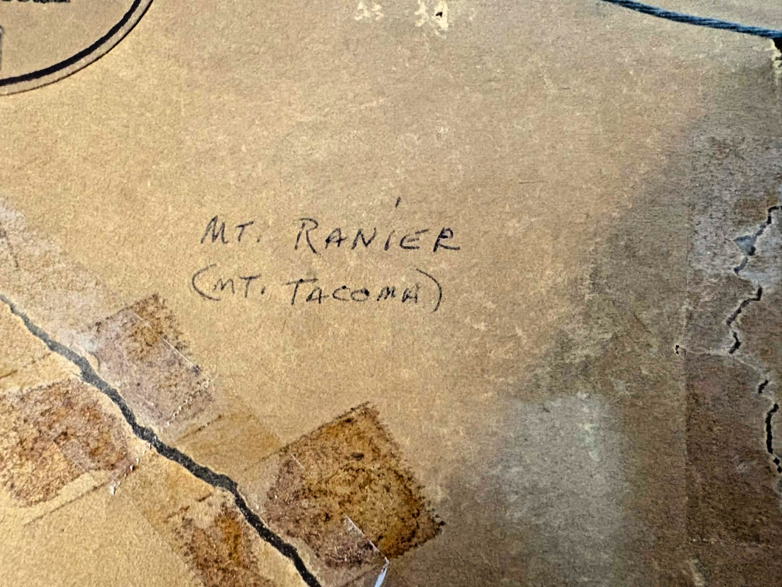 Antigue/Vintage 7"x12" Framed Mt. Rainier Photograph #6059 -Parmelee