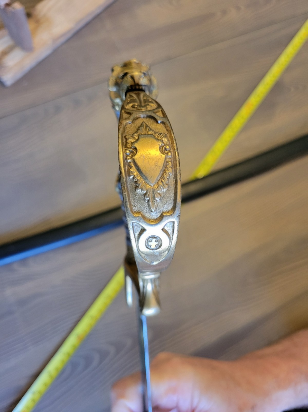 Antique WWI German/Prussian Triple-Etched Lion's Head Officer's Sword