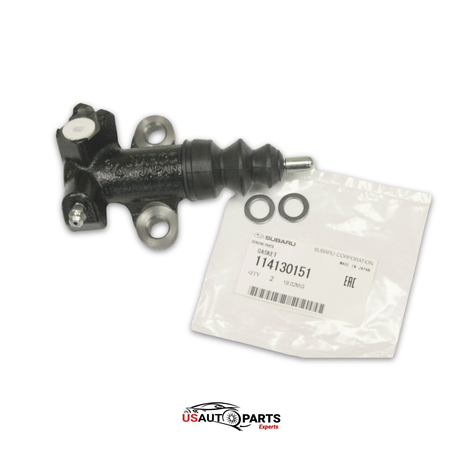 SUBARU OEM CLUTCH SLAVE CYLINDER + 2 SEALS IMPREZA  114130151 MADE IN JAPAN