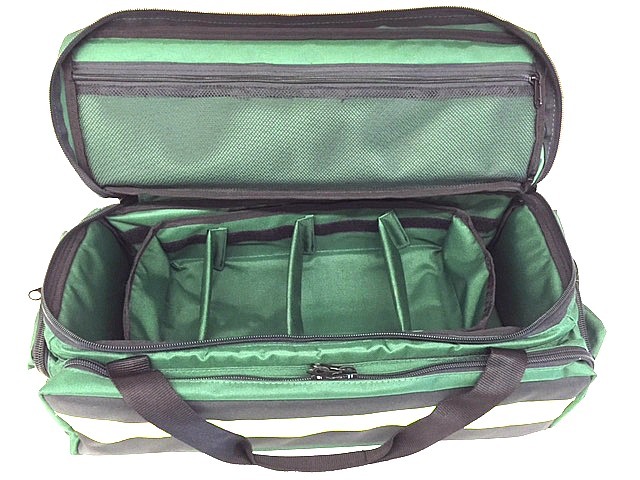 LINE2design Deluxe Oxygen Bag EMS Impervious Standard Reflective Trim Bag Green