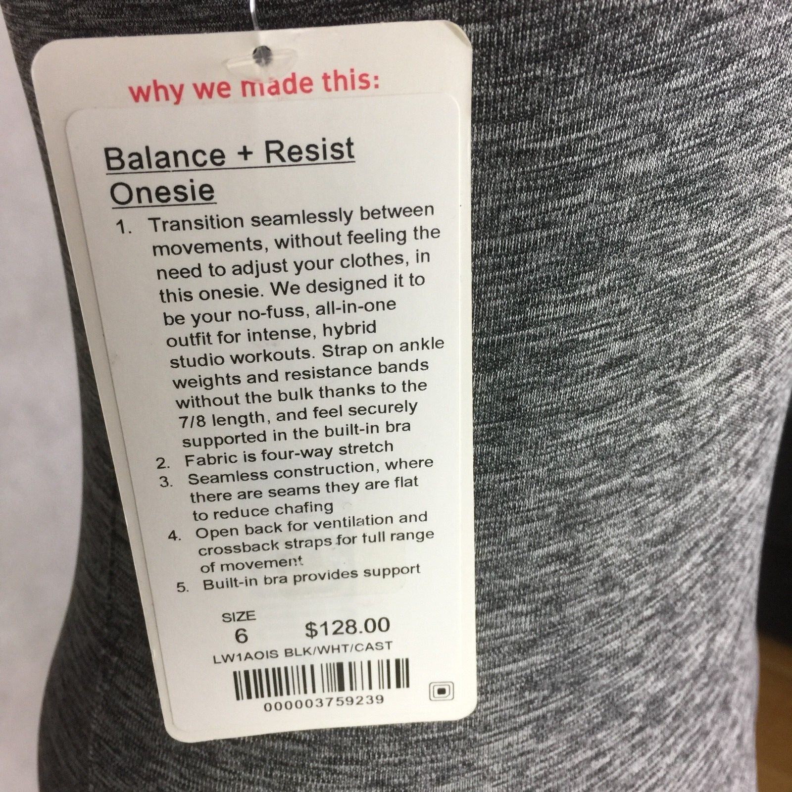 Lululemon Jumpsuit Balance Resist