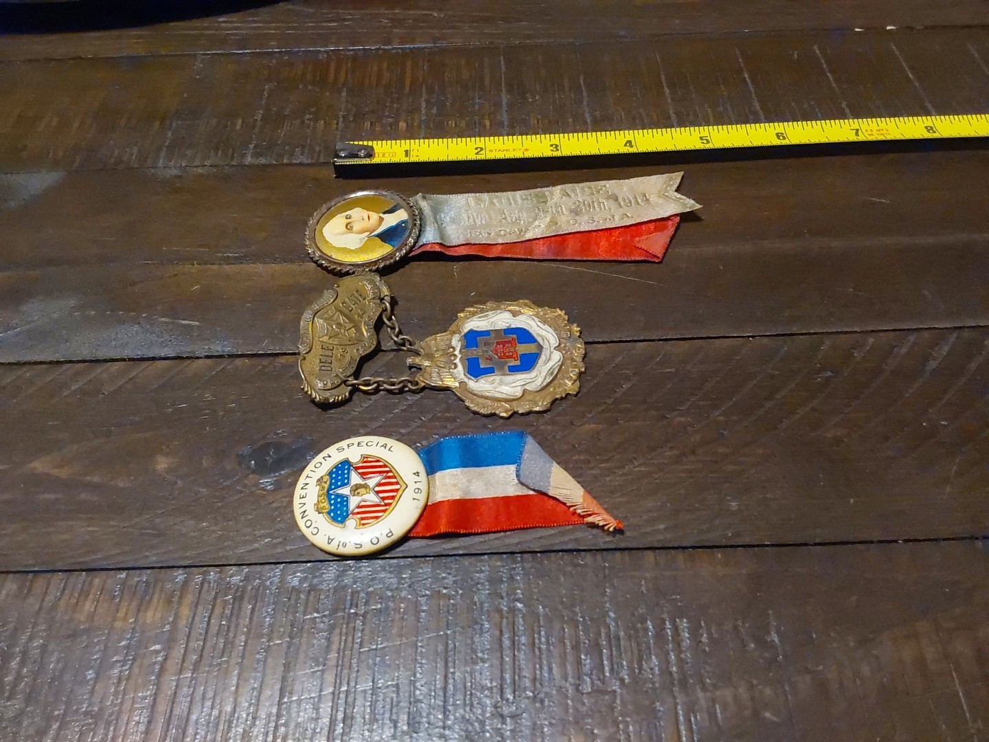 Patriotic Order Sons of America 1914 George Washington Pins