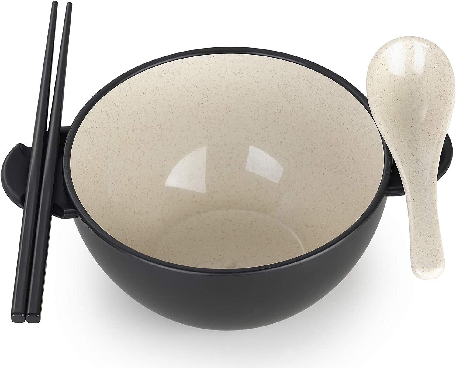 Ozeri Earth Ramen Bowl 6-Piece Set [COLORS], Made from Plant & Natural Materials