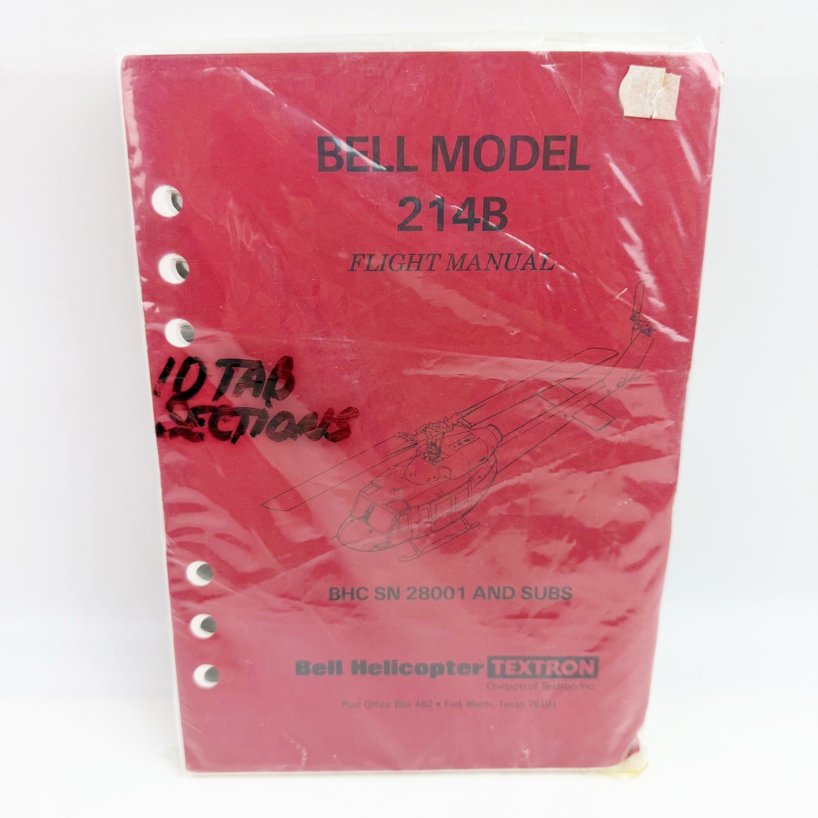 Bell Model 214 B Rotorcraft Flight Manual BHT-214B-FM-1 Jan 27 1976 Helicopter