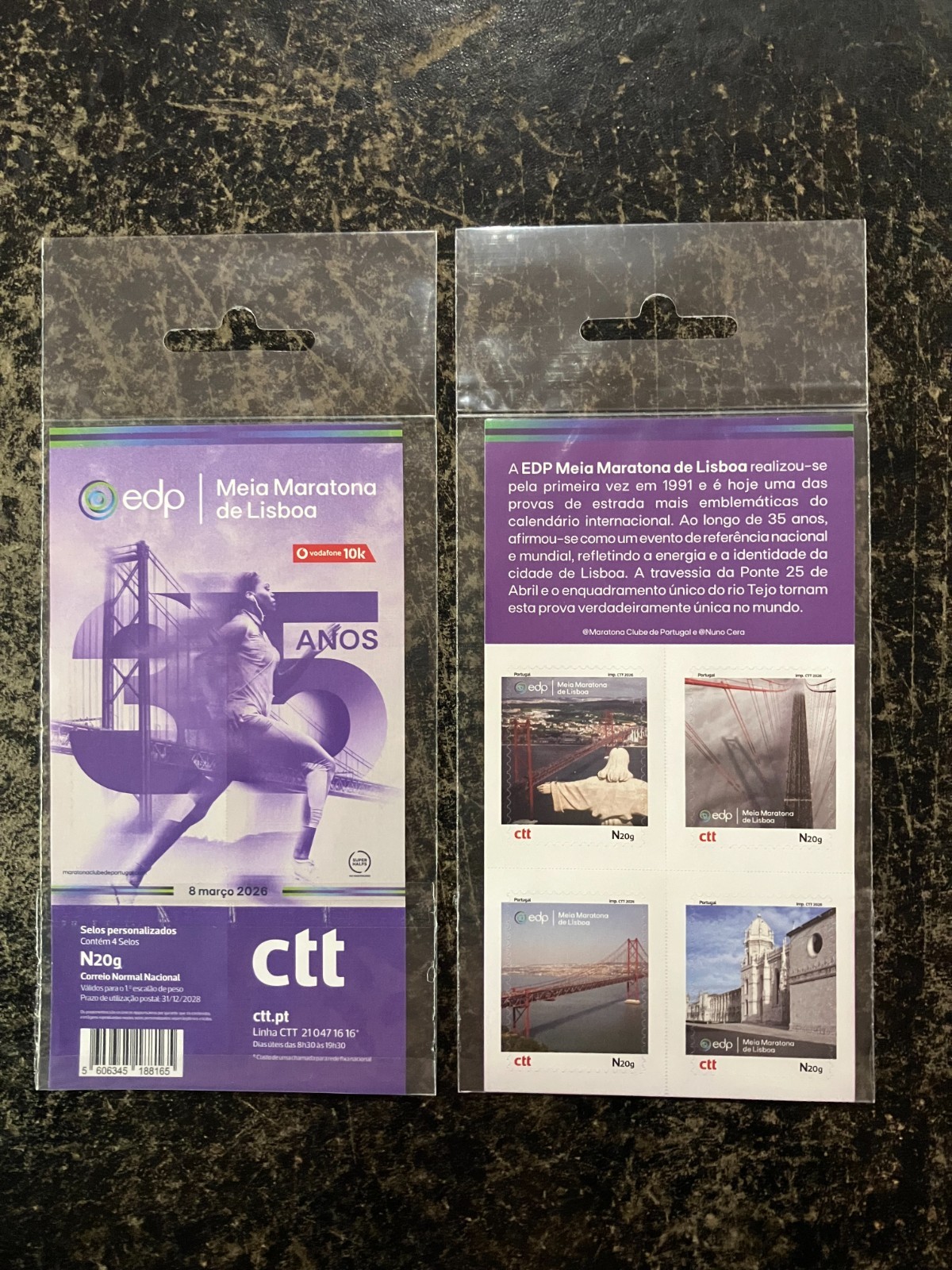 Portugal 2026 - 35 Years Half Marathon of Lisboa, booklet stamps set MNH