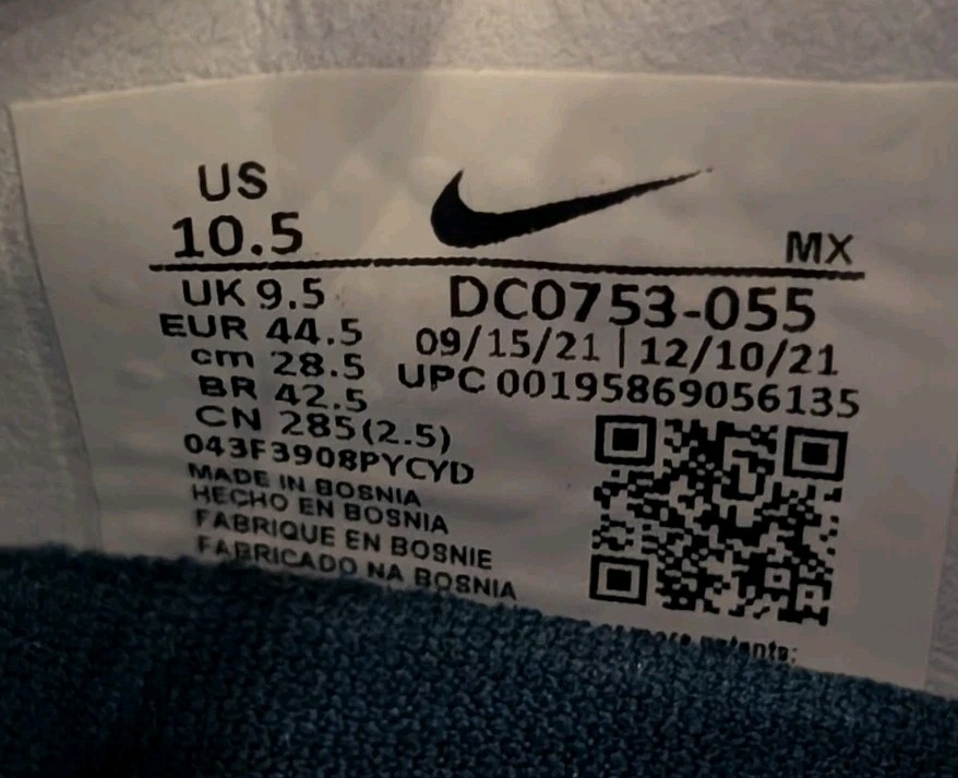 Nike Phantom Gt2 Elite Sg Pro Ac Anti Clog Football Grey-Blue Sz10.5 DC0753-055