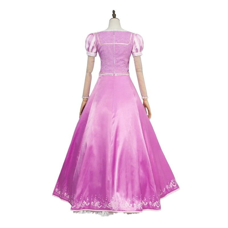 Tangled Rapunzel Cosplay Costume Dress Women Halloween Outfit