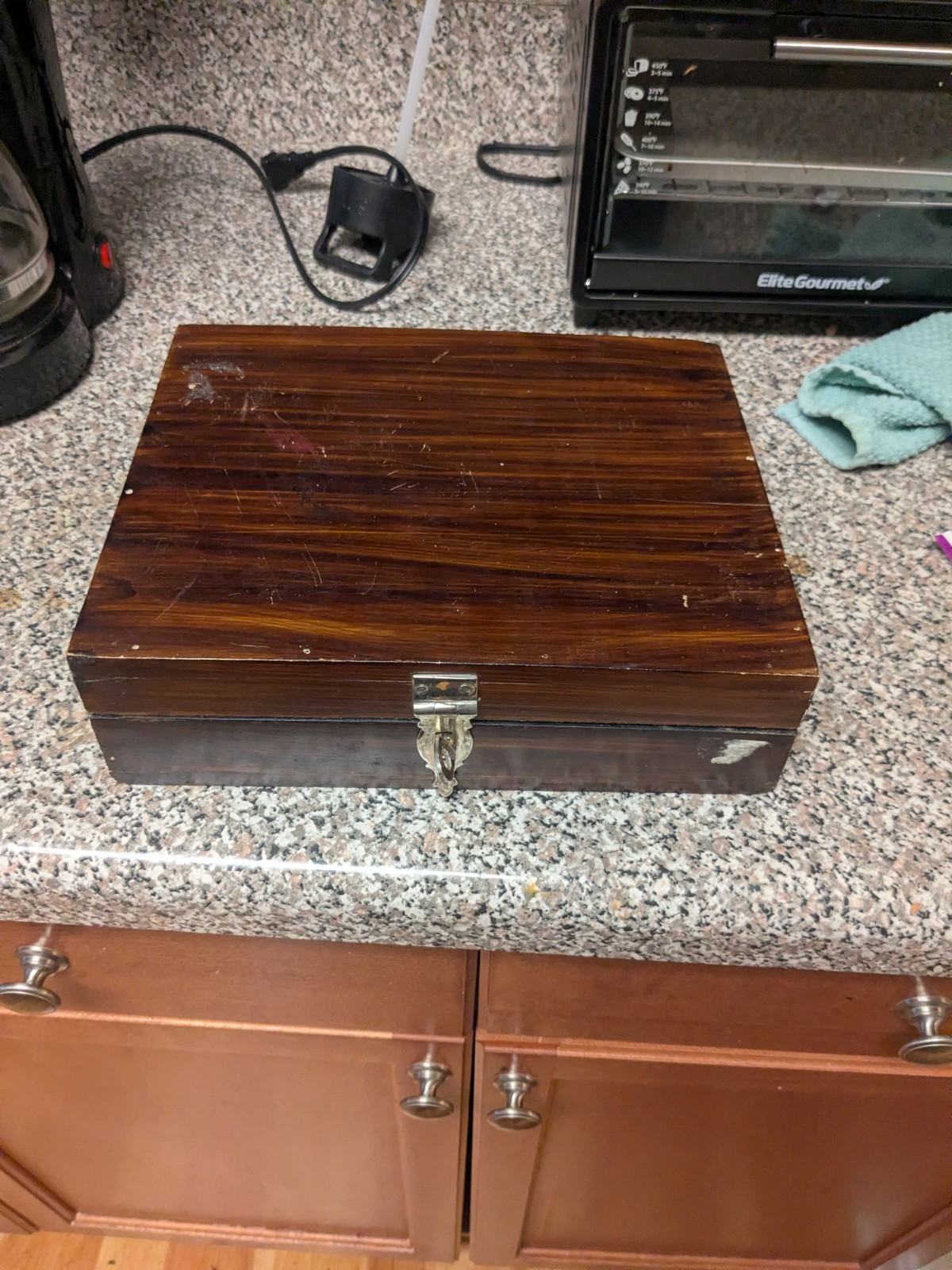 Vintage Bar Set With Wooden Case