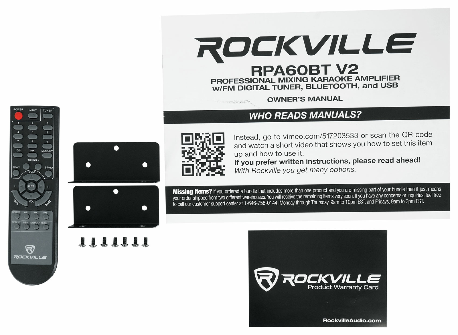 Rockville RPA60BT 1000 Watt Home Theater Receiver w/ Bluetooth/Tuner/USB/Mixer
