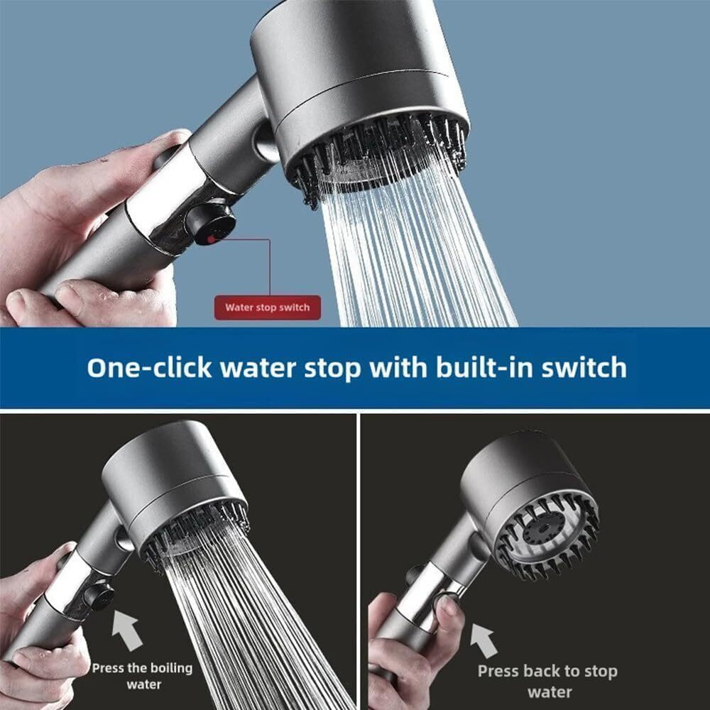 Ion Drops Filtered Showerhead with Hose - Handheld Shower Head for Enhanced Wate