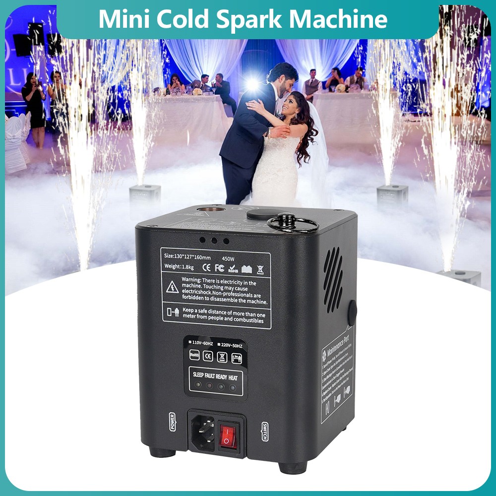 2Pack Mini Cold Spark Machine Firework Machine Wedding Stage Effect Remote 1-3M