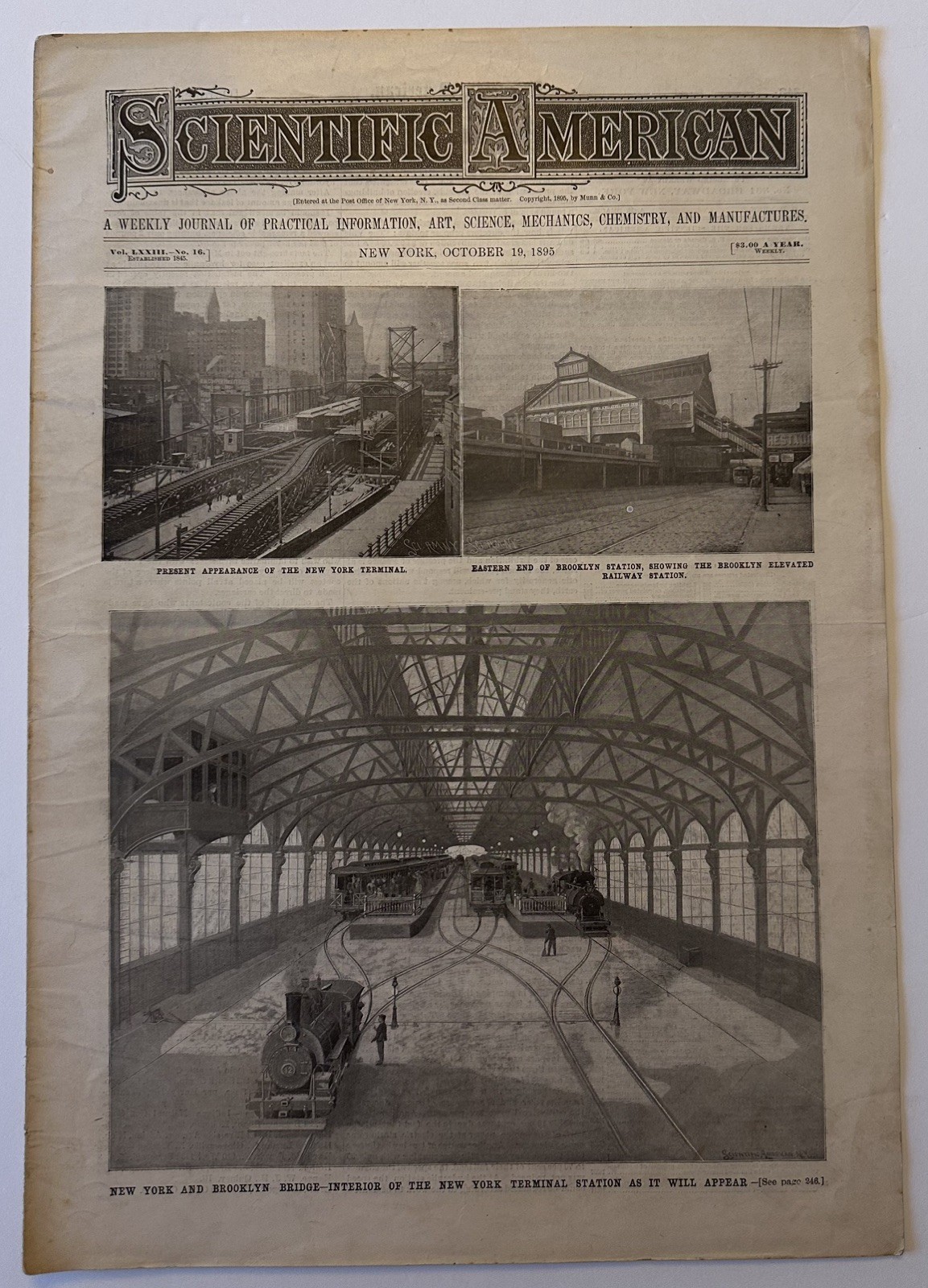 Scientific American, October 19, 1895. Complete Original Issue in good condition