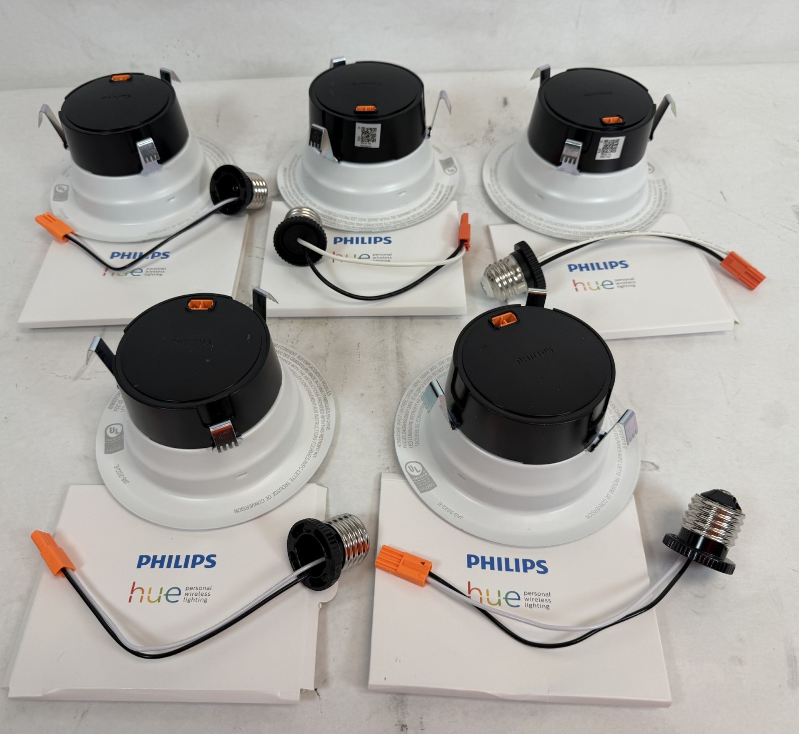 Lot of 5 - Philips Hue White & Color Ambiance 4" Retrofit Recessed Downlight