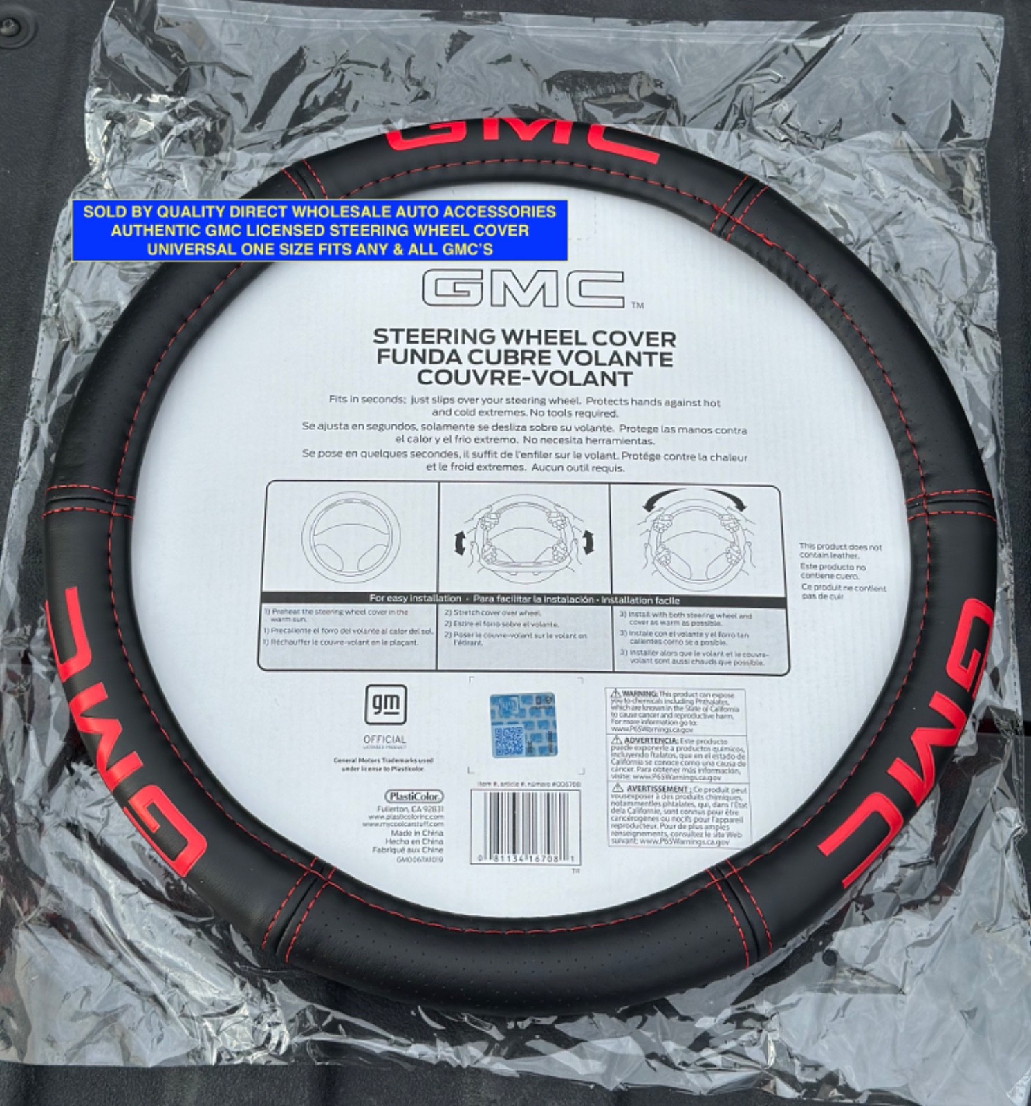 BEST GMC Authentic Steering Wheel Cover Nice GIFT Protect NEW