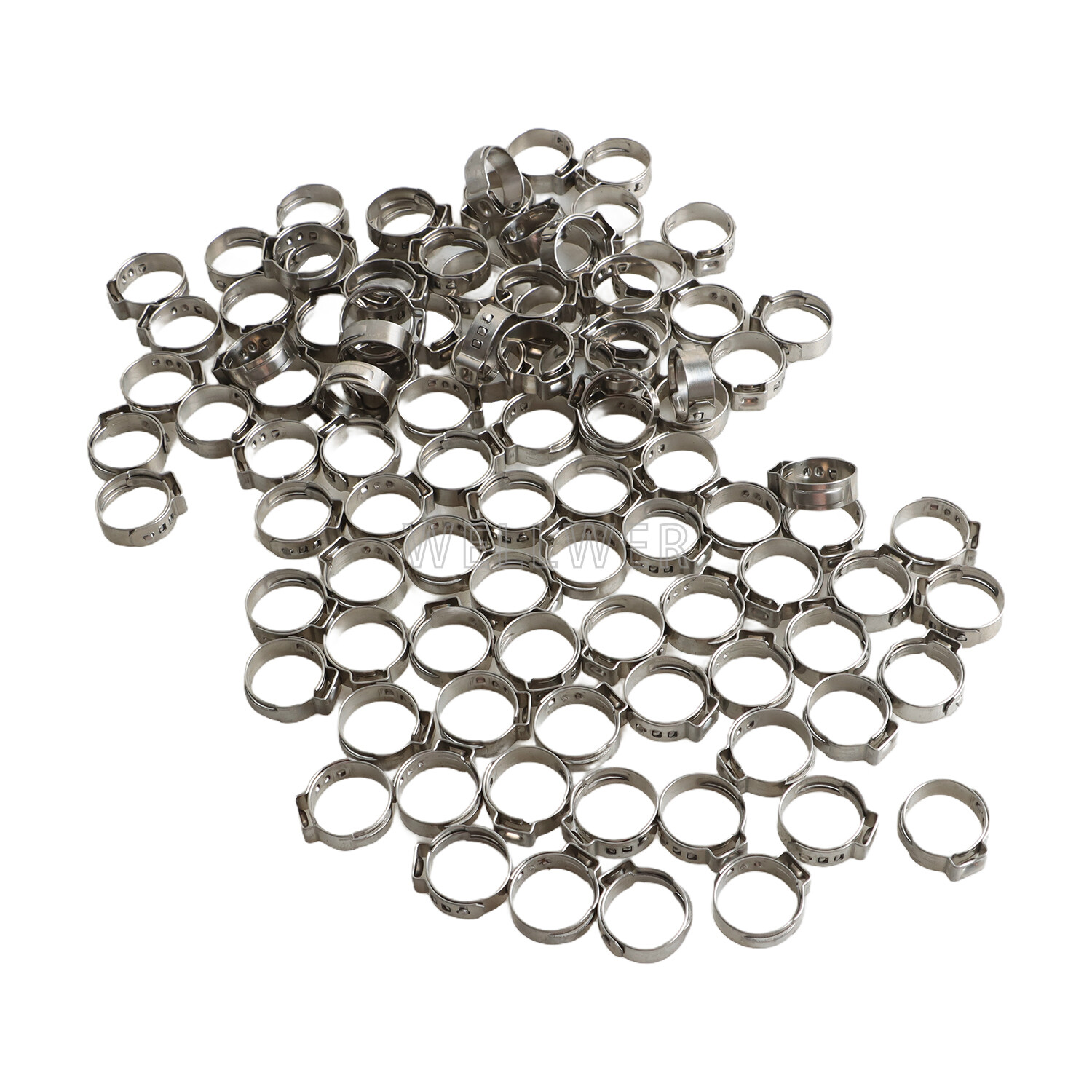 100Pcs 1/2" PEX Stainless Steel Clamp Cinch Rings Crimp Pinch Fitting