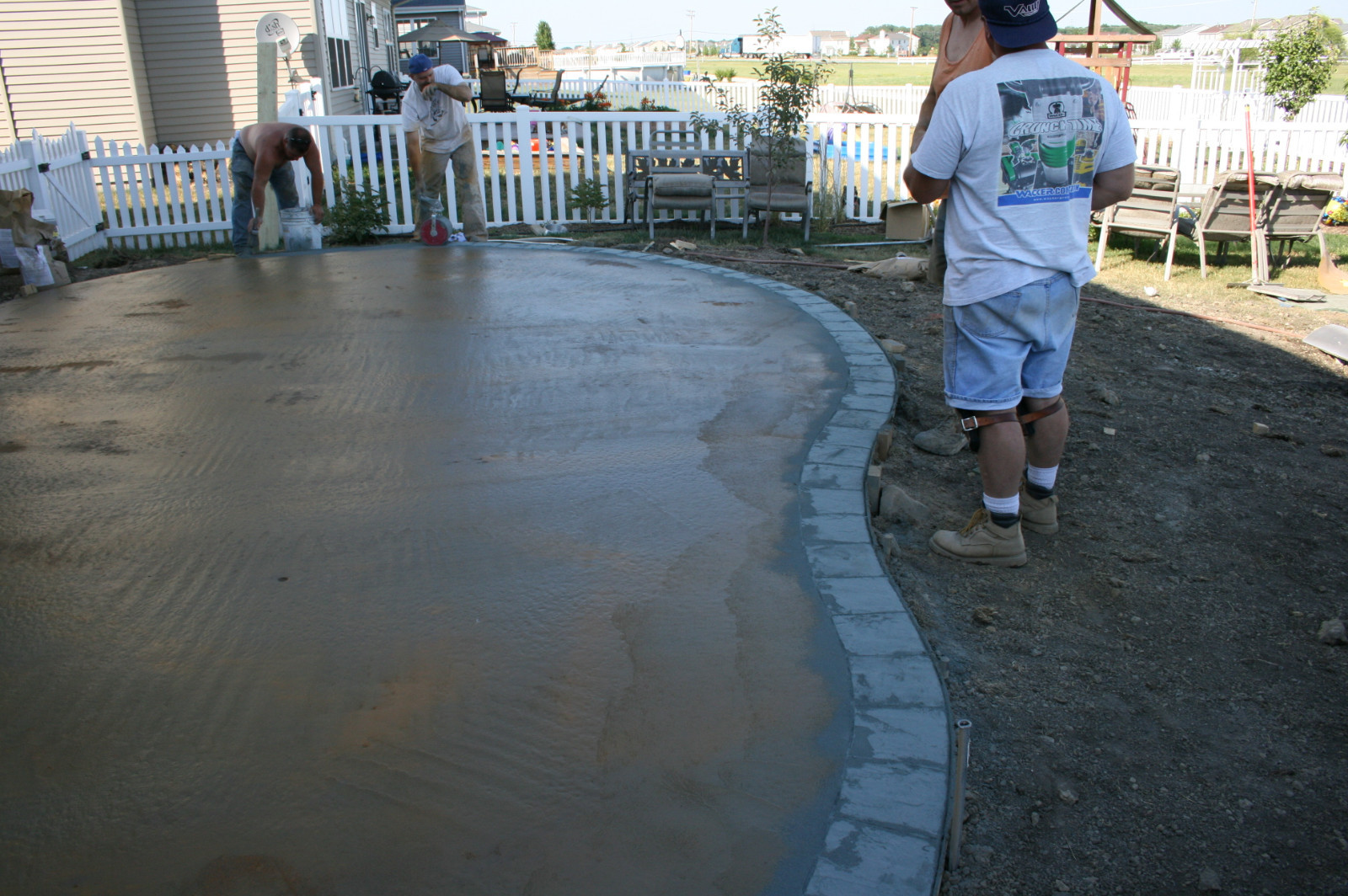 Concrete Border Stamp Roller Set - Decorative Worn Brick 8" by Walttools