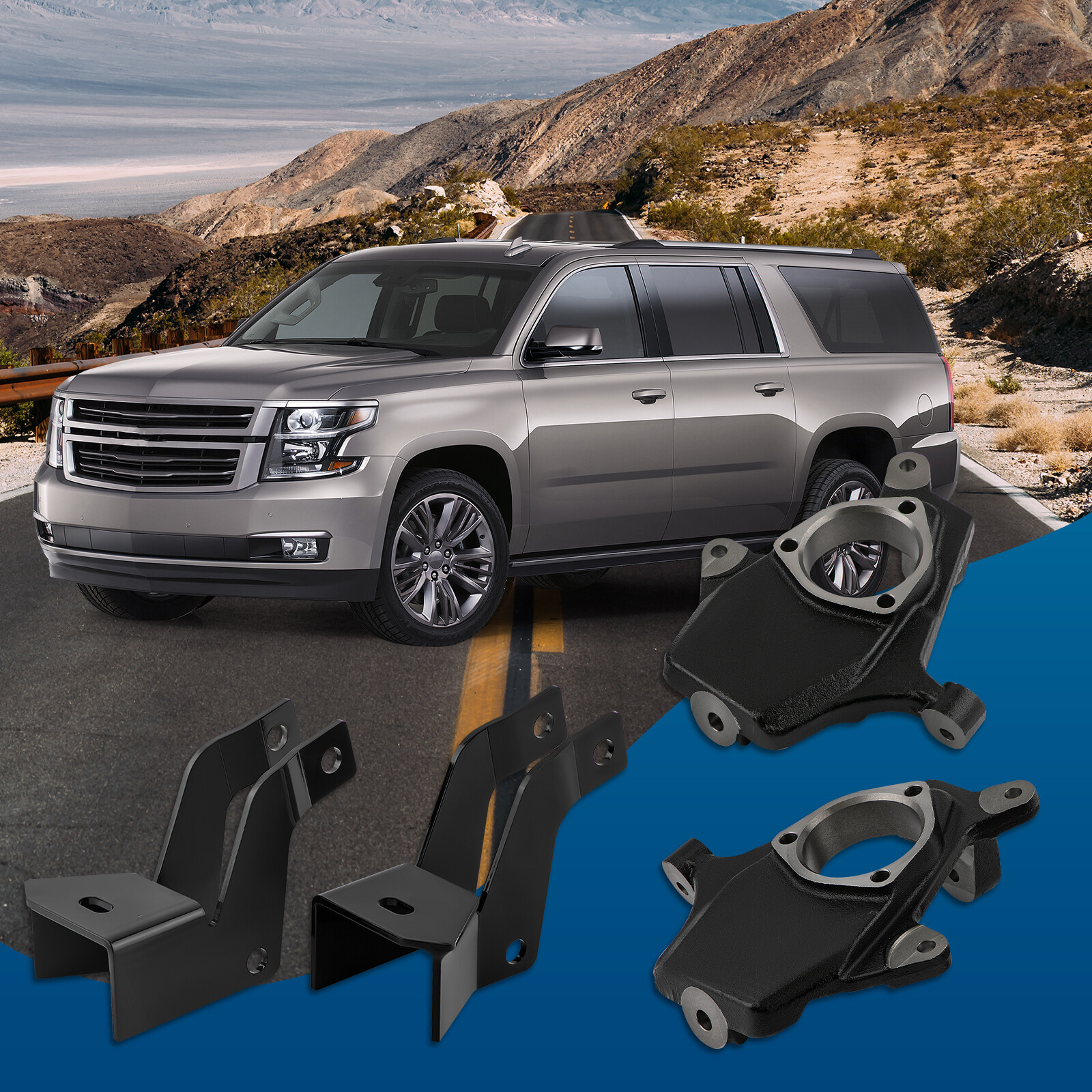 2"/4" Drop Suspension Lowering Kit For Chevy Tahoe GMC Yukon 2007-2014