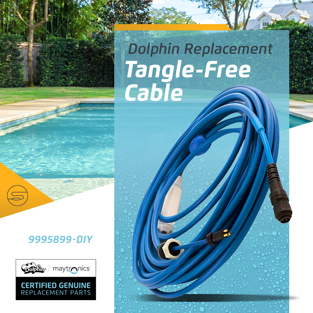 Dolphin Genuine Replacement Part Durable 60 FT Blue Cable with Swivel
