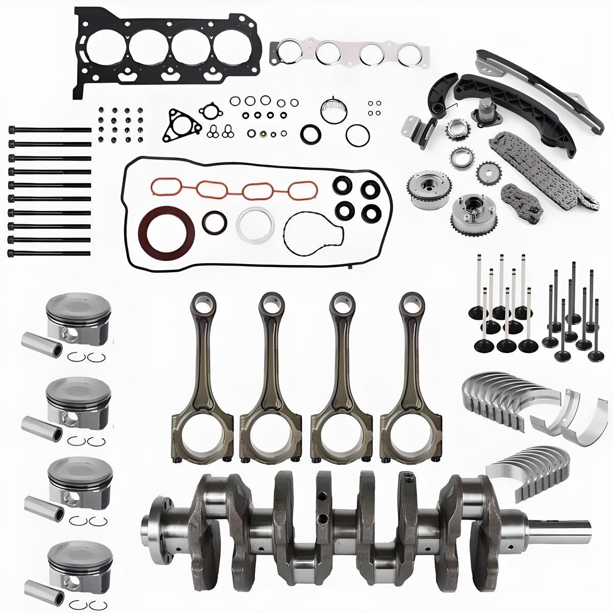 1.8L Engine Overhaul Rebuild Kit Crankshaft Rods Timing For Toyota Corolla 2ZRFE