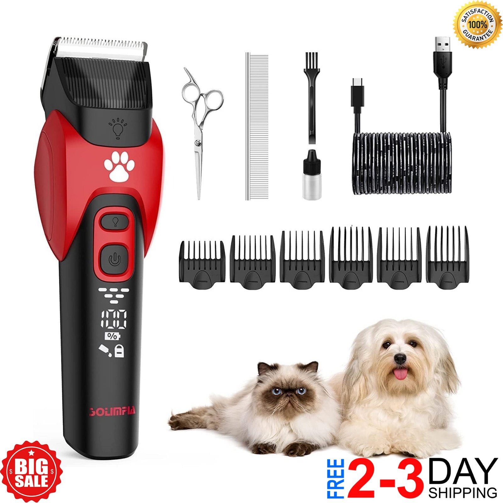 Cortadora de Pelo Cortapelos Profesional Para Perros Maquina Cortar Pet Grooming