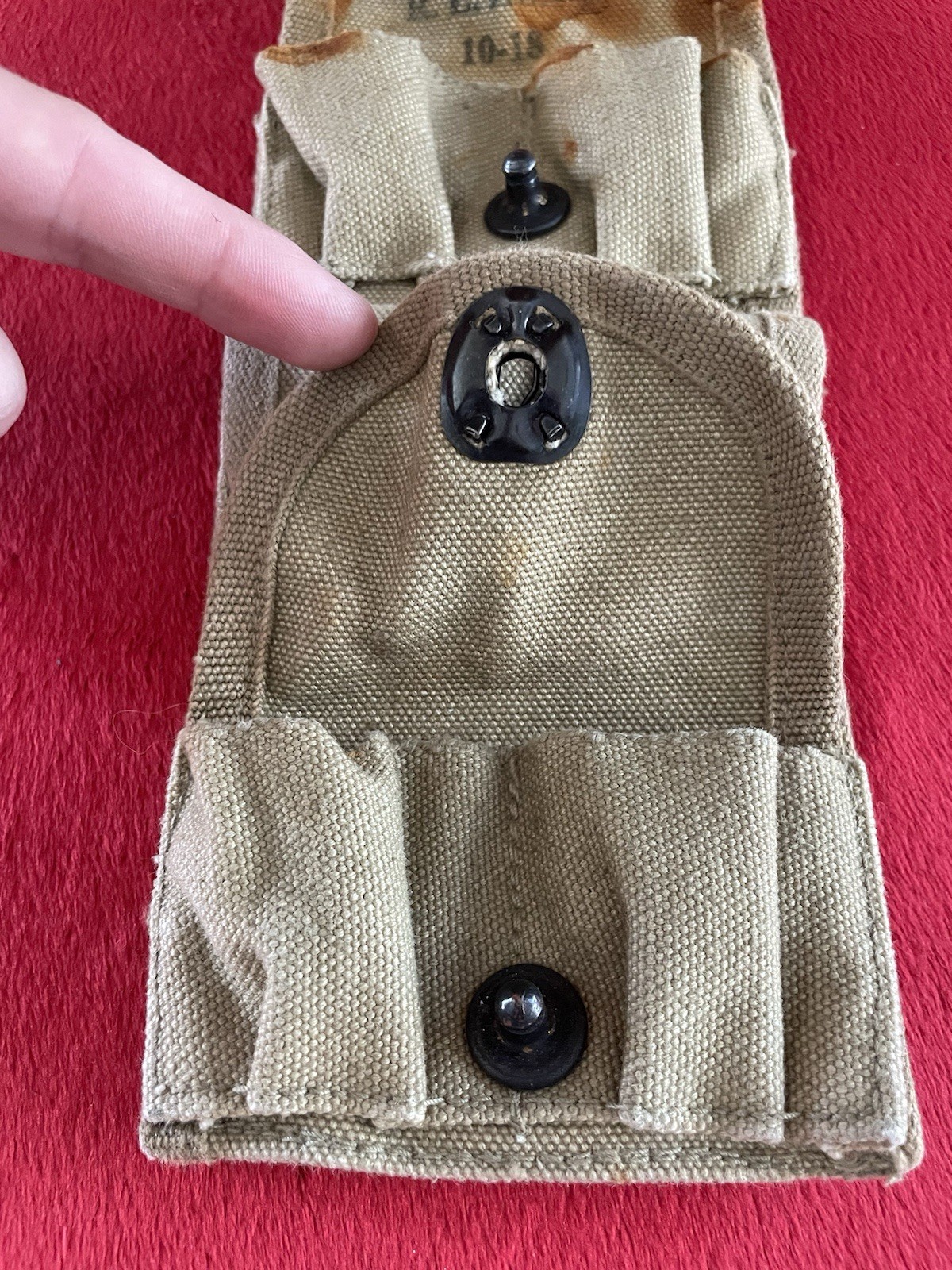 Repro WW1 M1917 Revolver Half Moon Clip Ammo Pouch WWI