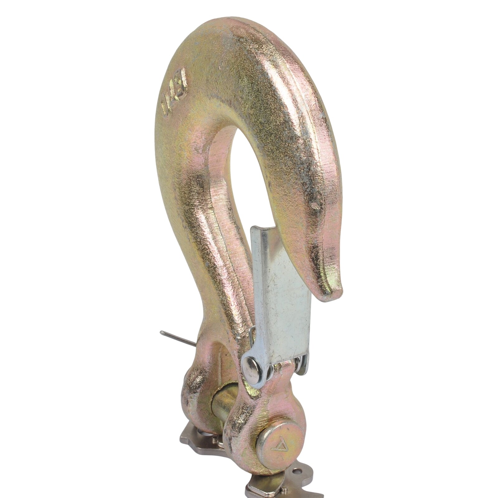 2X G70 3/8" Clevis Slip Hooks w/ Latch Tow Chain Tie Down Flatbed Truck Trailer