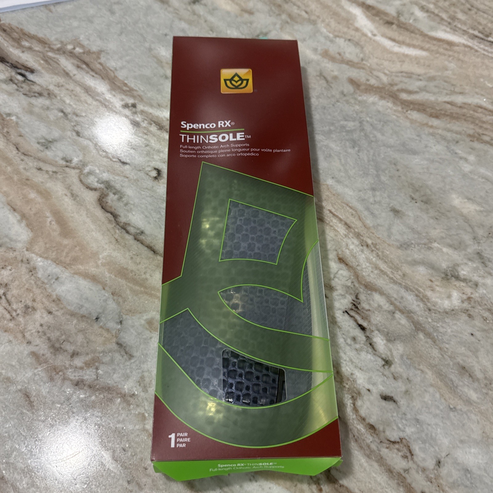 Spenco RX Full Length Orthotic Arch Support Shoe Insoles Men’s 14-15 Thin Sole