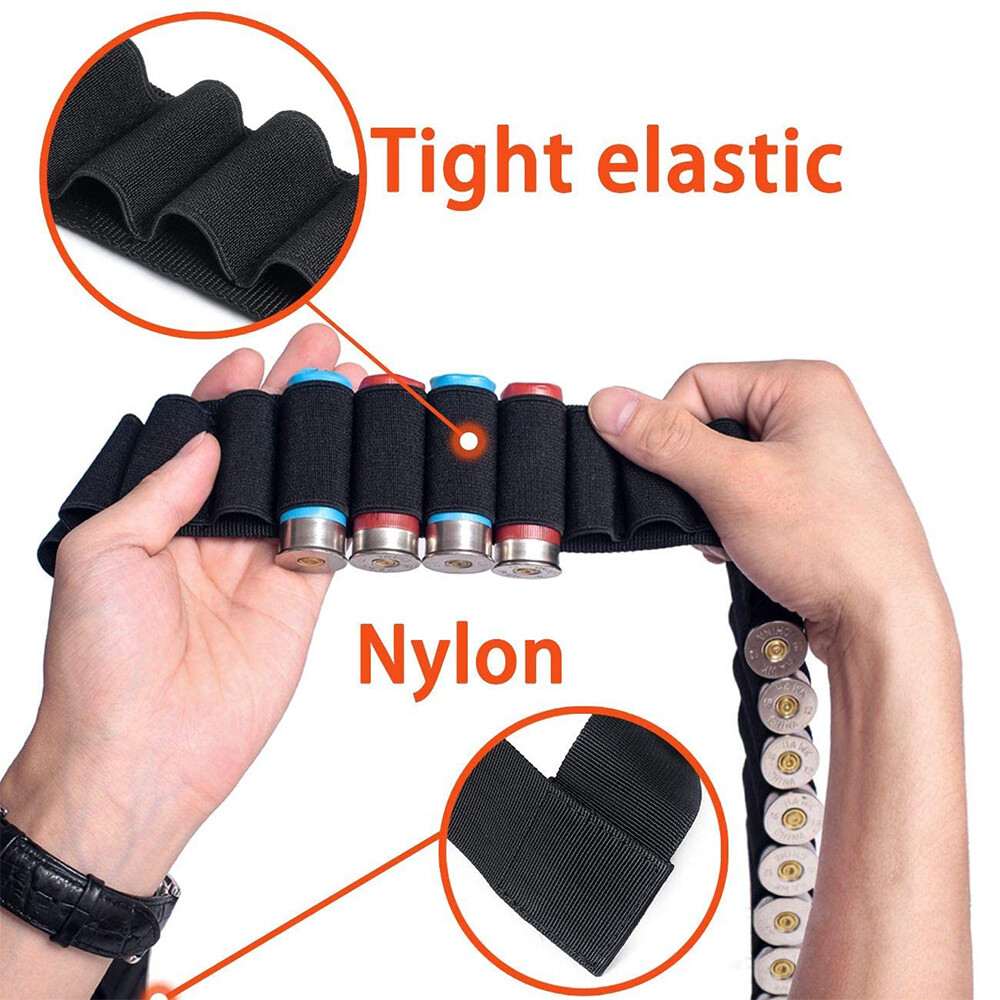 Shotgun 50 Rounds Holder Sling Tactical Bandolier 12/20GA Gauge Shell Ammo Belts