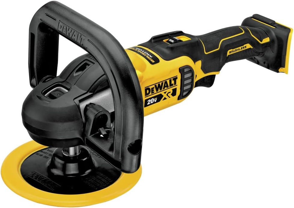DEWALT 20V MAX* XR Cordless Polisher, Rotary, 7-Inch, 180 mm Tool Only (DCM849B)