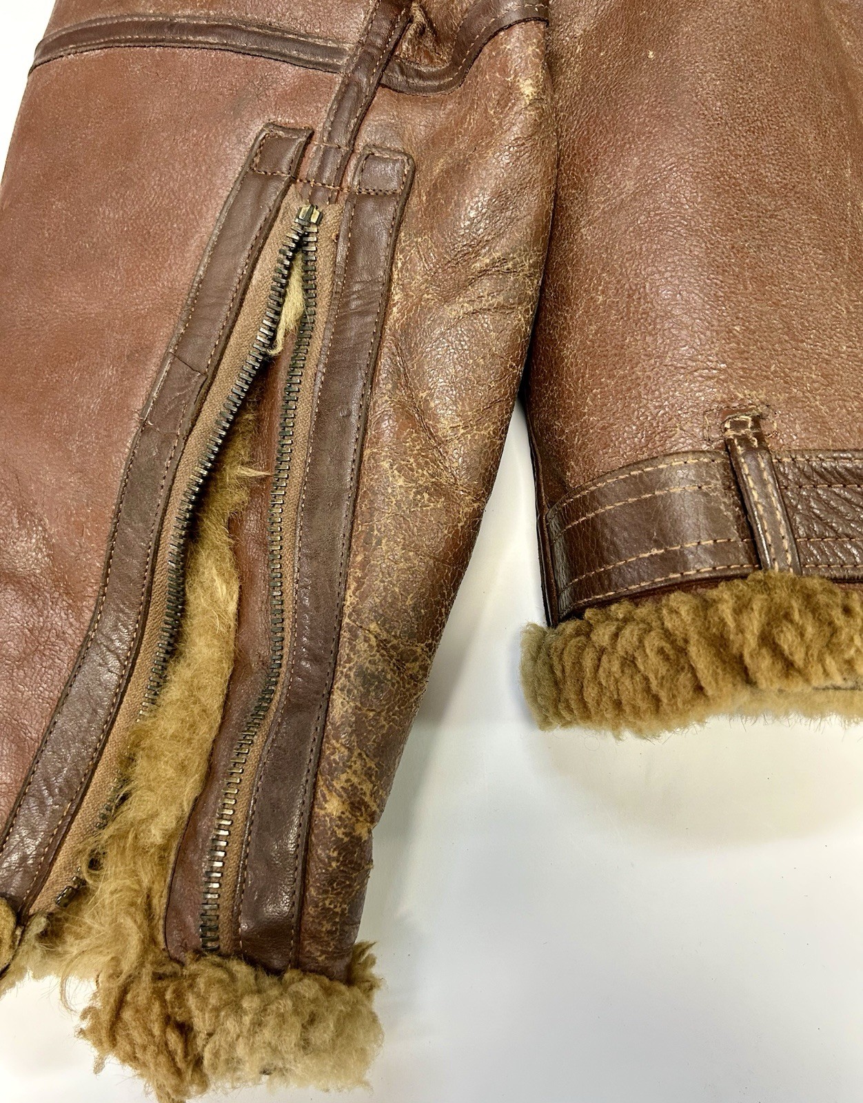 Aero British RAF WW2 Pilot Irvin Sheepskin Leather Flight Jacket