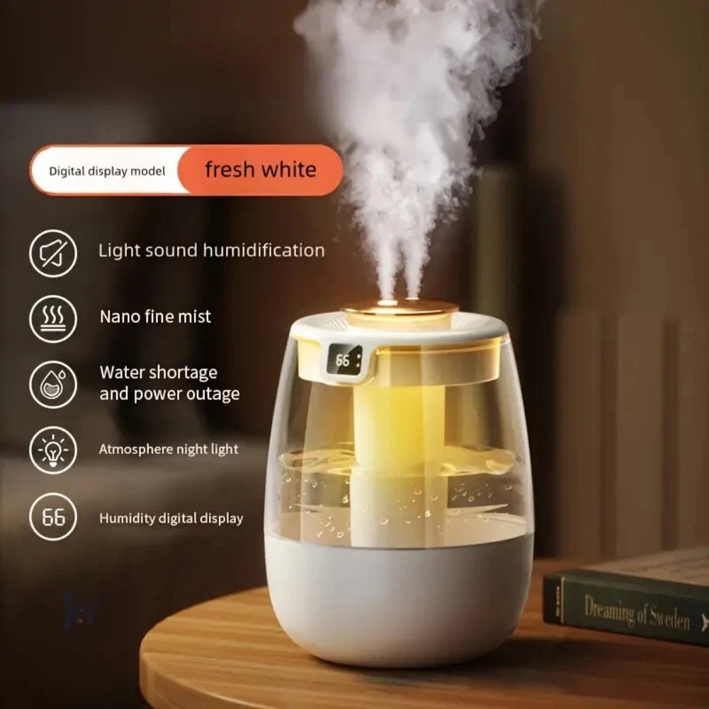 Humidifiers Ultrasonic Warm &Cool Mist LED Humidifier Top Fill for Bedroom 1.35L