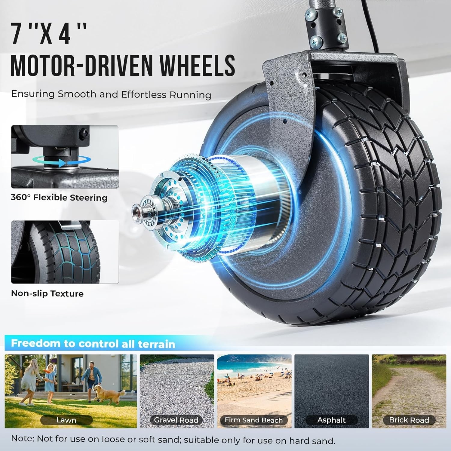 Electric Collapsible Folding Wagon - 200L Foldable Cart with All Terrain Wheels