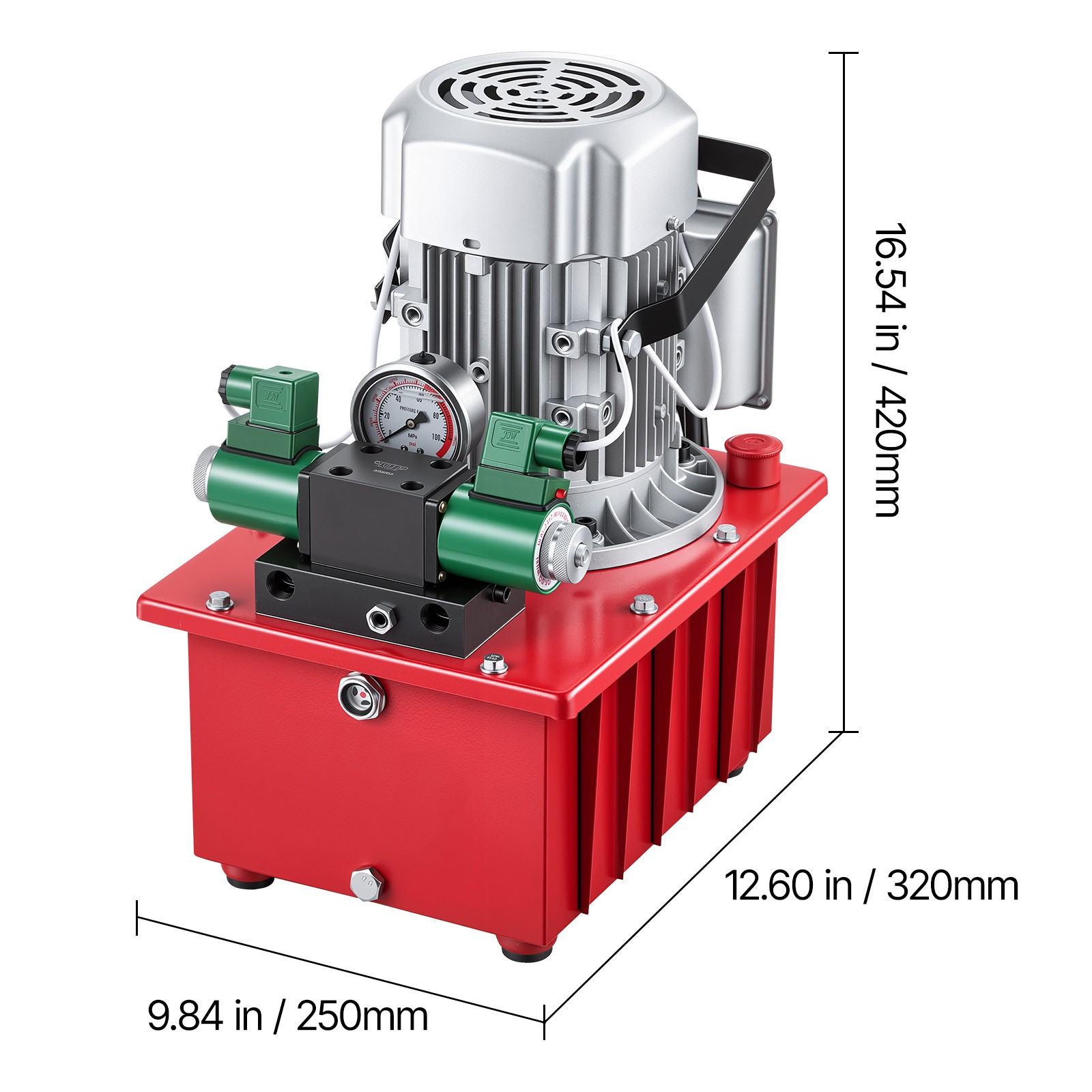 Uimoso Electric Hydraulic Pump 750W 10000 PSI Dual Acting Solenoid Valve Pedal