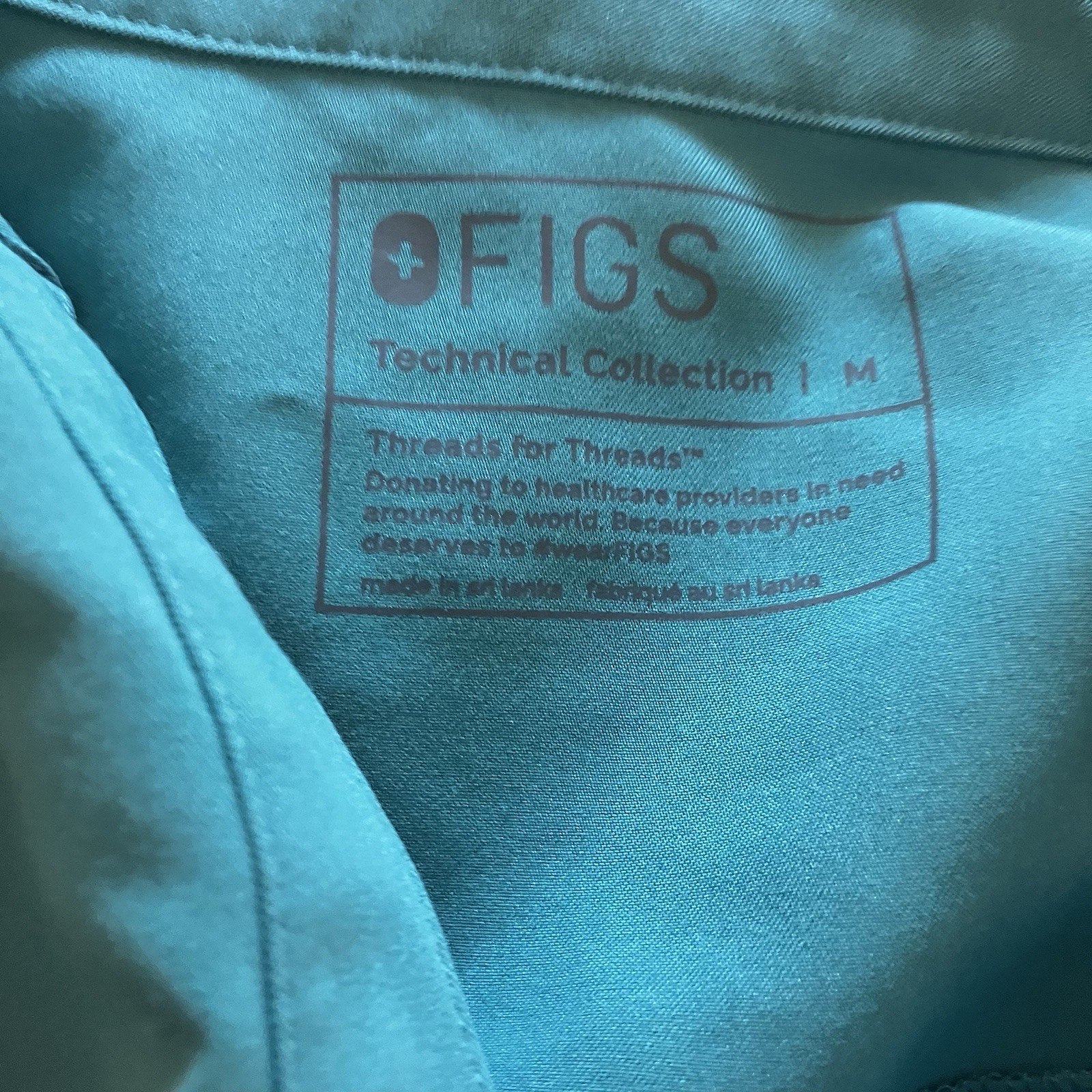 Figs Rafaela Size Medium Oversized Scrub Top Sleeveless Green Marine Cactus
