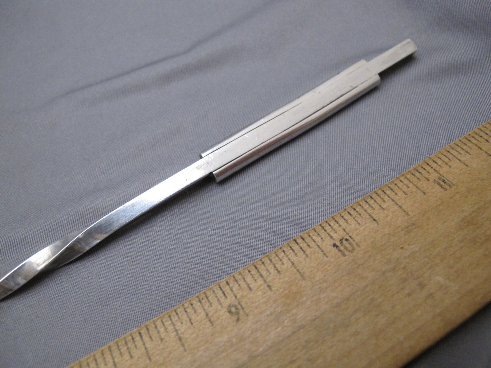 Vintage STERLING Twist Handle BAR SPOON / COCKTAIL STIRRER-12 1/2 Inches