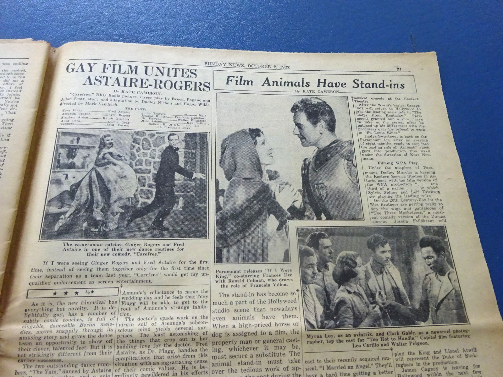 1938 NY Sunday News, Prelude War, Children Slay Parents, Yankees, Monte Stratton