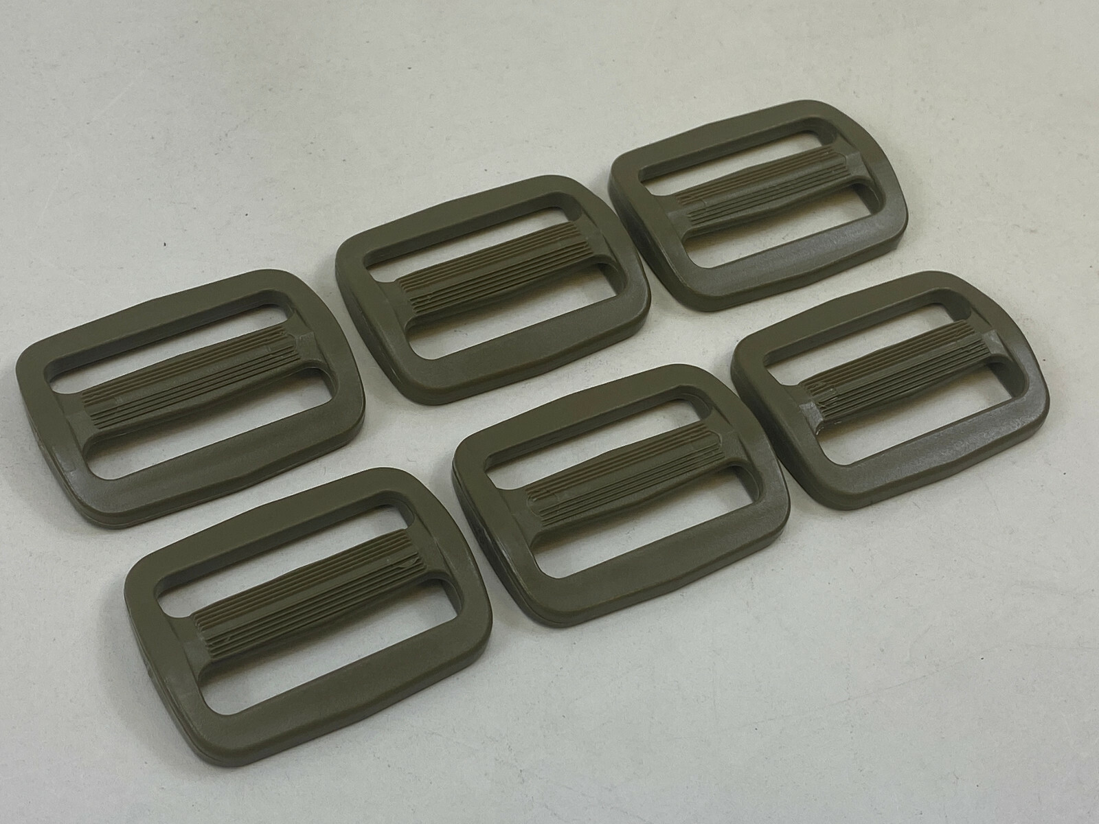 SET OF 6 ITW 1.5" Tri glide Sliplock Strap Adjust Military Buckle Sling TAN