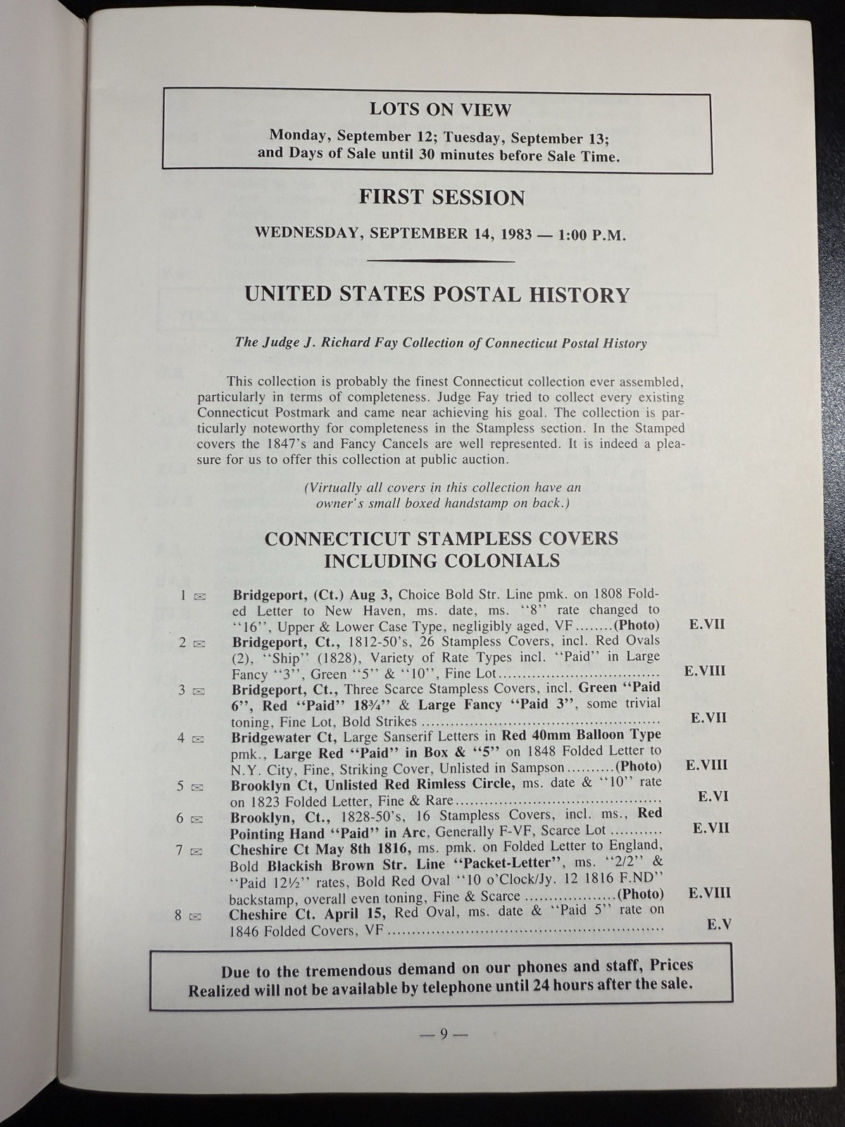 Lot of 24 R Siegel auctions - Postal History, covers, Westerns, Confederate etc