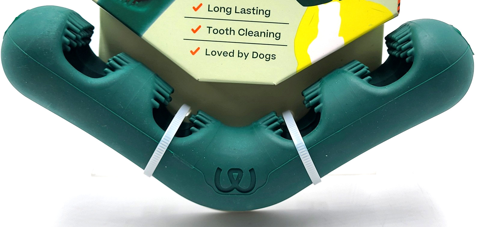 Woof Bite n' Brush Large Treat Holder Toothbrush Tough Non Toxic For Dogs 7.5"