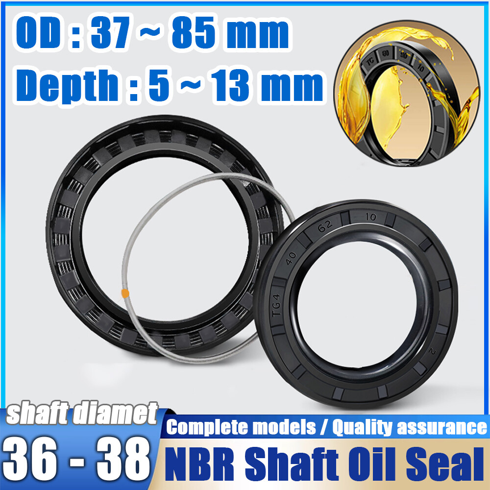 NBR Rotary Shaft Oil Seal /Lip Seal Nitrile 36mm to 38.1mm Shaft pick your size