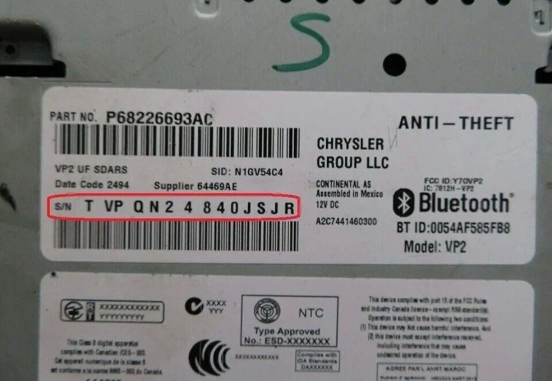 ✅ Uconnect VP4 Radio Code Unlock | Chrysler Dodge Jeep RAM | Fast Digital