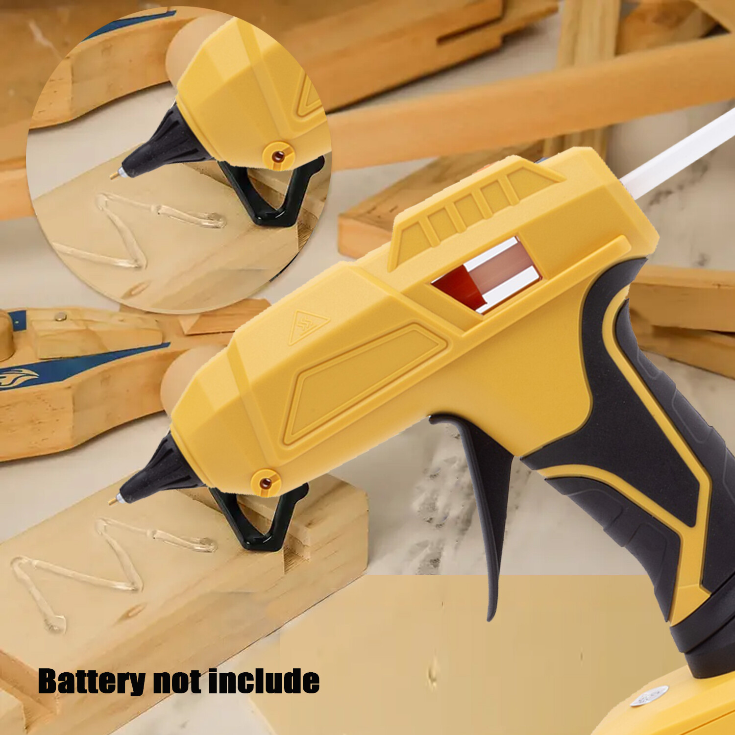 Cordless Hot Melt Glue Gun For Dewalt 18/20v Max Li-Ion Battery w/10 Sticks US