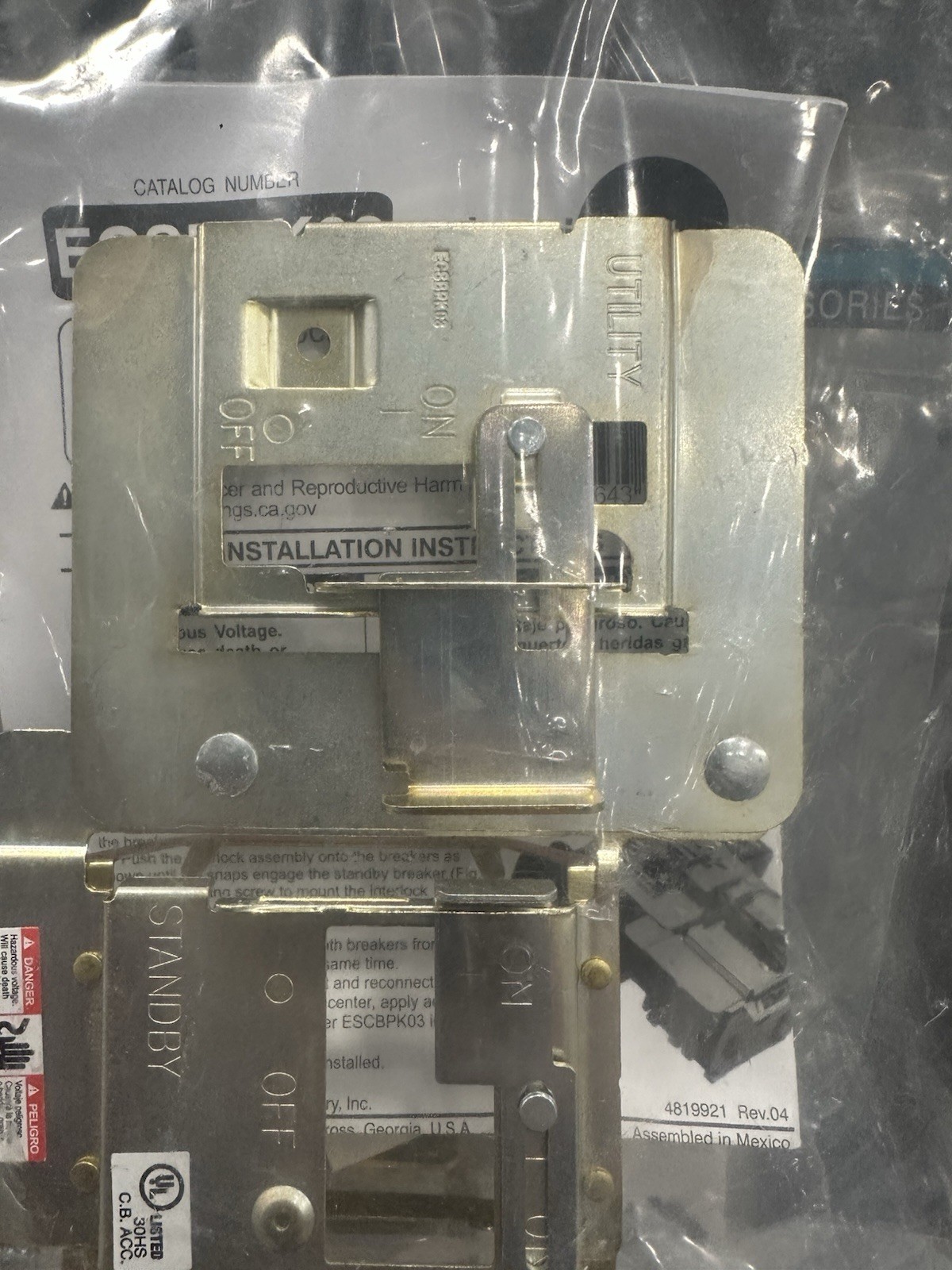 SIEMENS 5.1-in Handle locks Interlock Kit 150-225A ECSBPK03