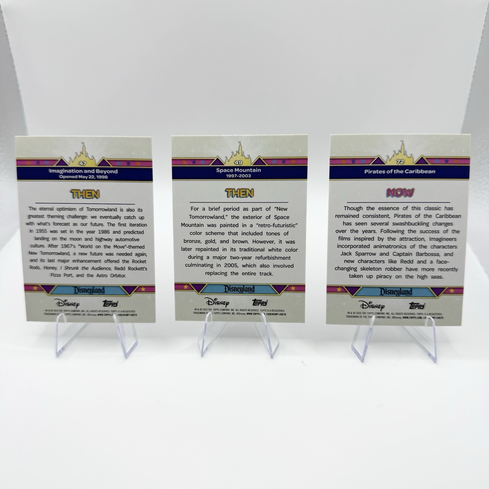 2026 Topps Disneyland 70th Anniversary Then And Now Lot (3)