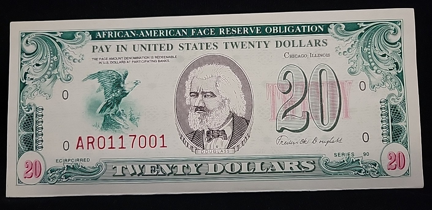 (10) 1980's $20 AFRICAN AMERICAN FACE RESERVE OBLIGATION "AFRO" Notes CRISP UNC