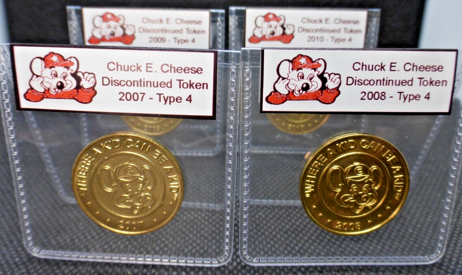 Chuck E. Cheese Token, Type 4 (1995-2013) Chucky Cheese's CECrelics Buy 4, Get 1