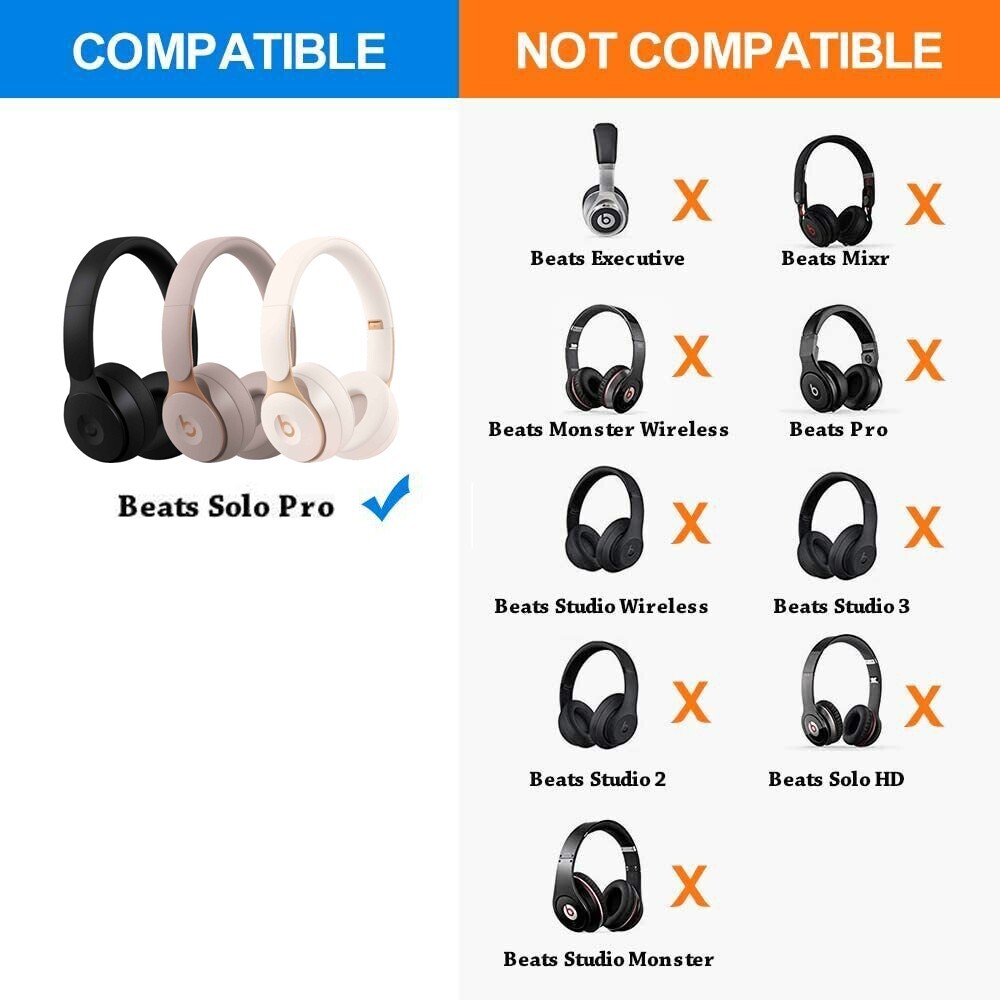 Professional Memory Foam Ear Pads Cushion For Beats Solo Pro Wireless Headphones