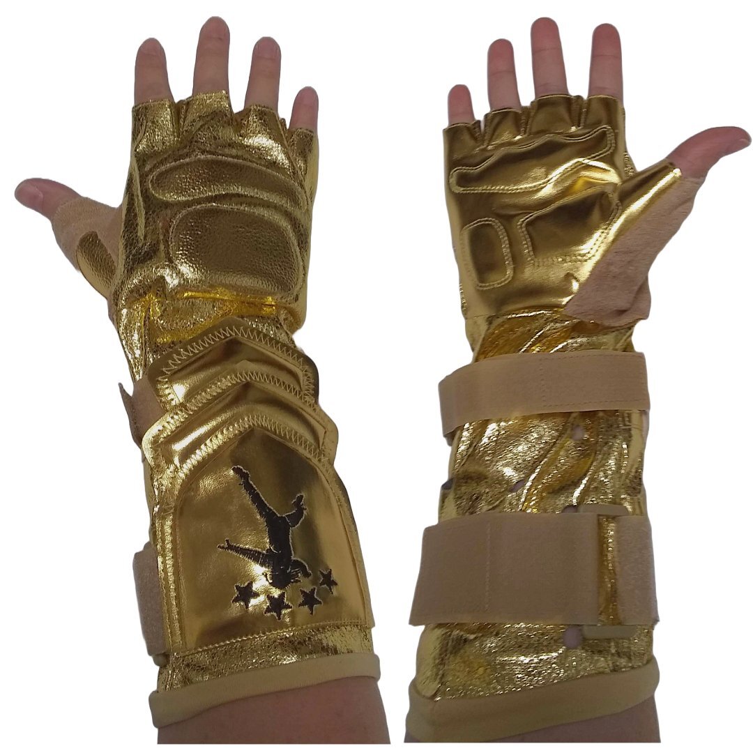 Premium Gold Roman Reigns Glove and Gauntlet Set