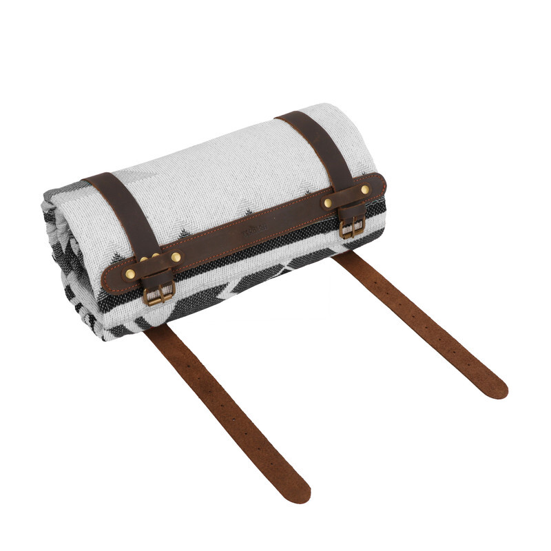 Leather Picnic Motorcycle Blanket Carrying Handle Belt Bedroll Strap Adjustable